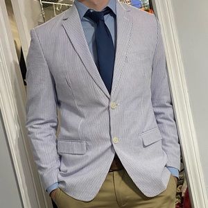 Seersucker sports coat